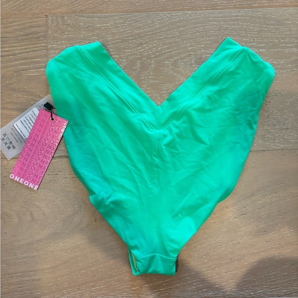 Free People OneOne Jesse full coverage swim bottom jungle green medium bottoms - Picture 7 of 8